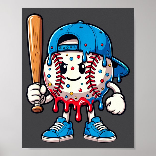 Póster Baseball Drip Baseball Life Style 101 Apparel Yout (Frente)