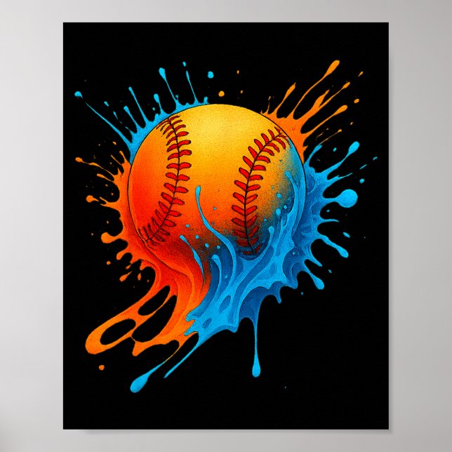 Póster Baseball Drip Team For Boys And Girls Ice Cream Co (Frente)