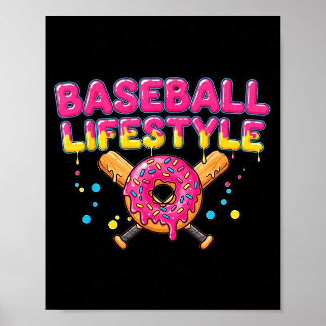 Póster Baseball Lifestyle 101 Apparel Youth Drip Baseball (Frente)