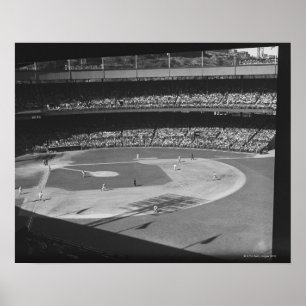 Póster Baseball match on stadium