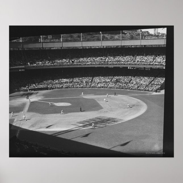 Póster Baseball match on stadium (Frente)
