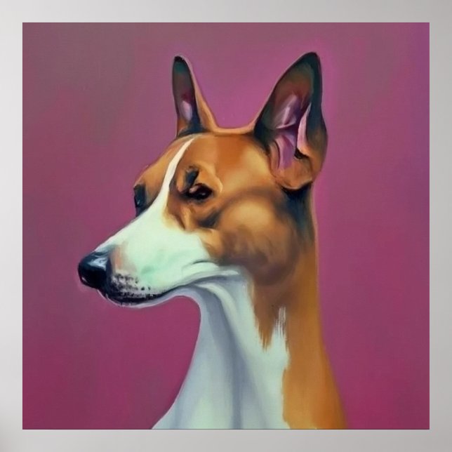 Póster Basenji - Retrato de perro (Frente)
