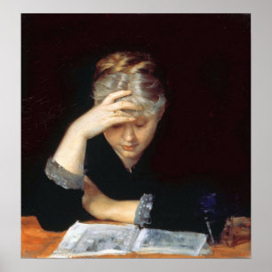 Póster Bashkirtseff - En un libro