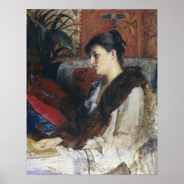 Póster Bashkirtseff - La hermana del artista en la ley 18 (Frente)