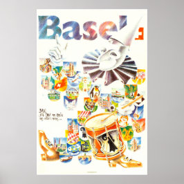 Póster Basilea, Muerte stadad am Rhein, Suisse, Afiche de