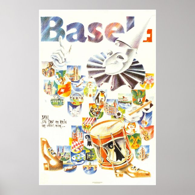 Póster Basilea, Muerte stadad am Rhein, Suisse, Afiche de (Frente)
