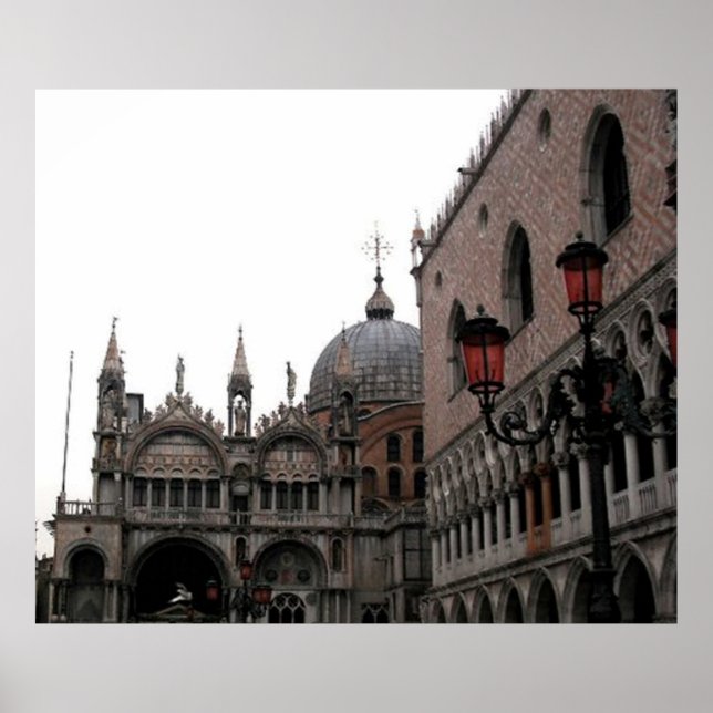 Póster Basílica de la Plaza y Catedral de San Marcos Post (Frente)