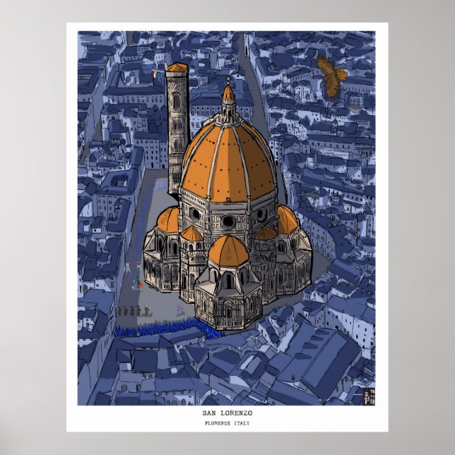 Póster Basílica de San Lorenzo Florencia Italia (Frente)