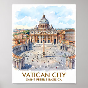 Póster Basílica de San Pedro personalizada Ciudad del Vat