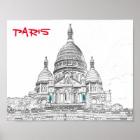 Basílica del Sacre Coeur en la colina de Montmartr