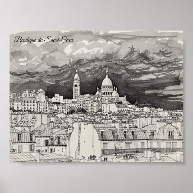 Póster Basílica del Sagrado Corazón (Frente)