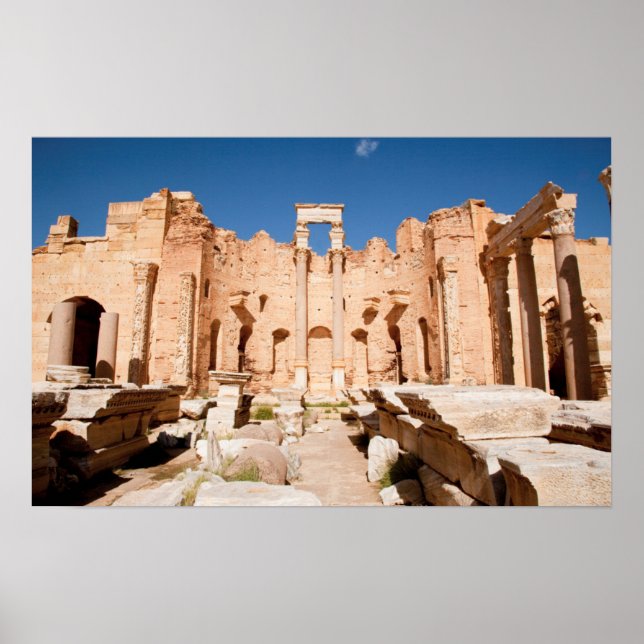 Póster Basílica Severa, Leptis Magna, Al Khums 2 (Frente)