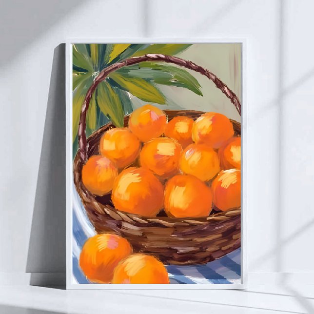 Póster Basket of Oranges Fruit Citrus Painting (Subido por el creador)