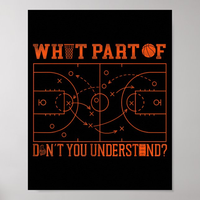 Póster Basketball Bball What Part Of Don't You Understand (Frente)