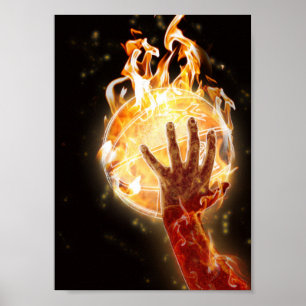 Póster Basketball on Fire Value Poster Paper (Matte)
