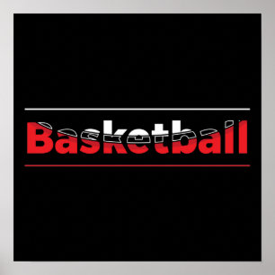 Póster Basketball Player - Minimalist Geometric Arch