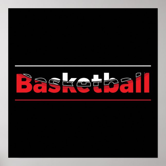 Póster Basketball Player - Minimalist Geometric Arch (Frente)
