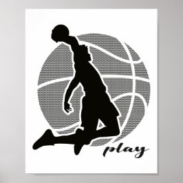 Póster Basketball Player (monochrome) 2