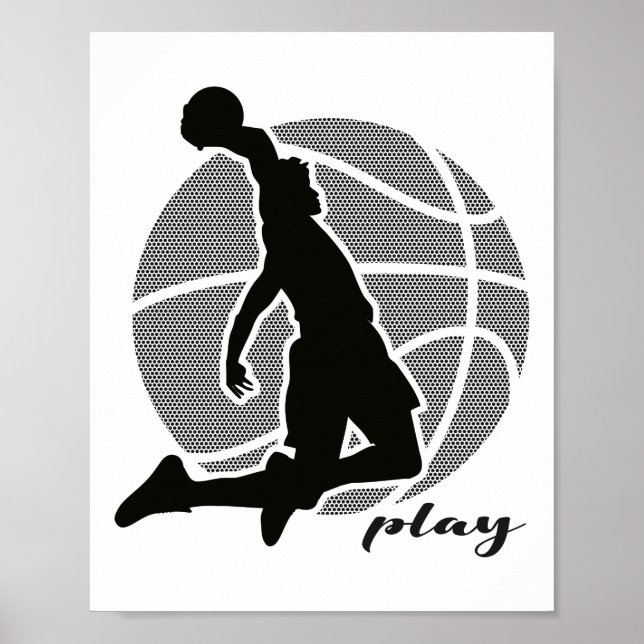 Póster Basketball Player (monochrome) 2 (Frente)
