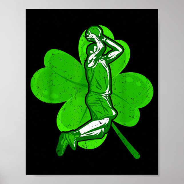 Póster Basketball Shamrock St Patrick's Day Srt Lover Boy (Frente)