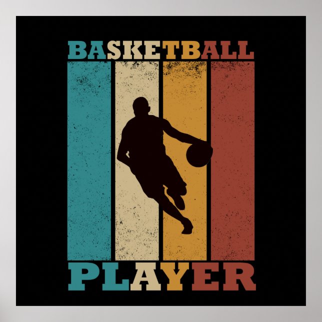 Póster basketball vintage (Frente)