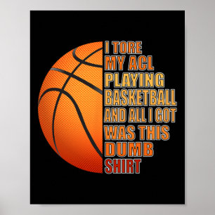 Póster Básquetbol Knee Ligamento Diversión de lesión
