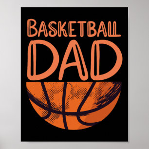Póster Básquetbol papá - Baloncestista Baloncesto Vintage