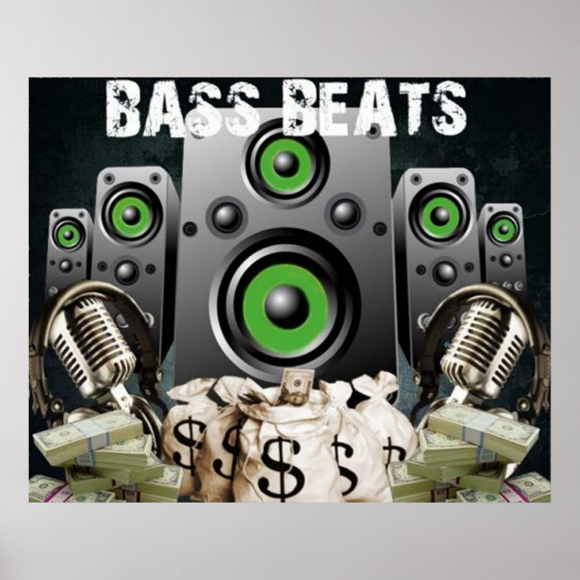 Póster Bass Beats Poster (Frente)
