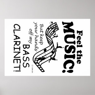 Póster Bass Clarinet Siente La Música