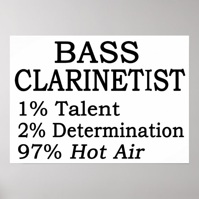 Póster Bass Clarinetistt Hot Air (Frente)