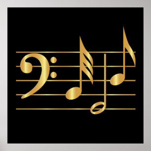 Póster Bass clef