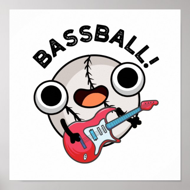 Póster Bass Funny Bass Bass Guitarist Pun (Frente)