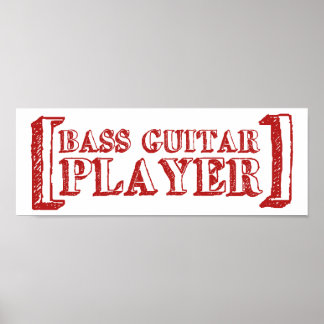 Póster Bass Guitar Player