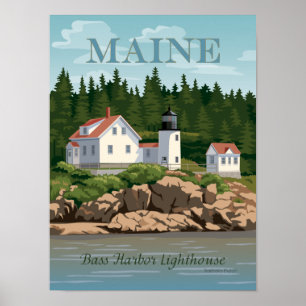 Póster Bass Harbor Lighthouse Poster