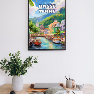 Póster Basse-Terre, setting of waves
