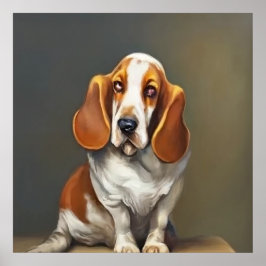 Póster Basset Artesien Normand - Retrato de perro