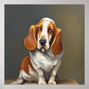 Póster Basset Artesien Normand - Retrato de perro