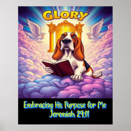 Póster Basset Hound Abrazando Su Propósito Para Mí