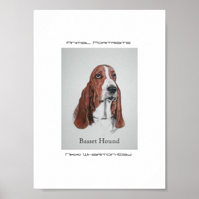 Póster Basset Hound Art (Frente)