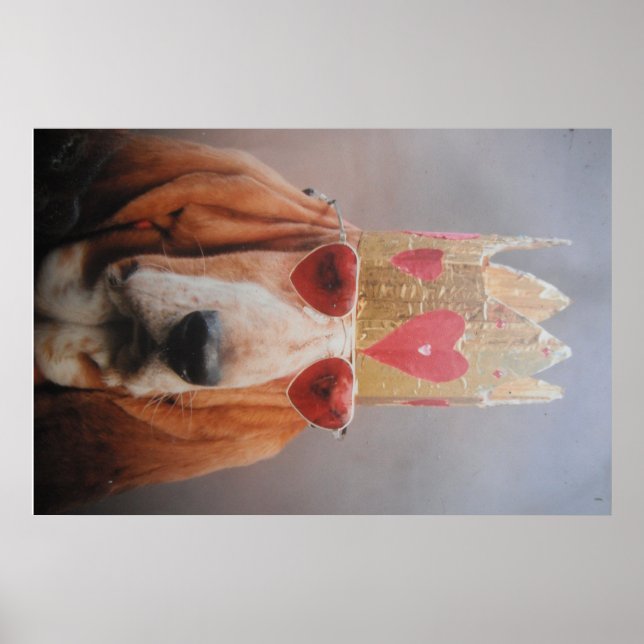 Póster Basset Hound King (Frente)