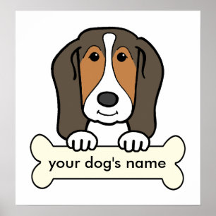Póster Basset Hound personalizado