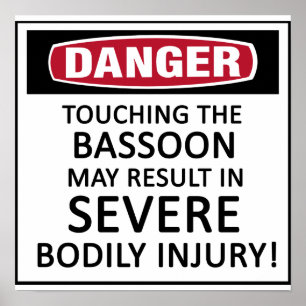 Póster Bassoon del peligro