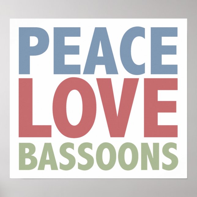 Póster Bassoons de amor por la paz (Frente)