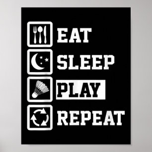 Póster Bastante de Bastón para dormir Repito Funny Reprod