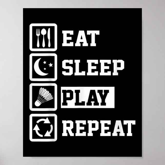 Póster Bastante de Bastón para dormir Repito Funny Reprod (Frente)