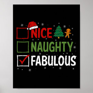 Póster Bastante traviesos Navidades Pajamas Santa Clau