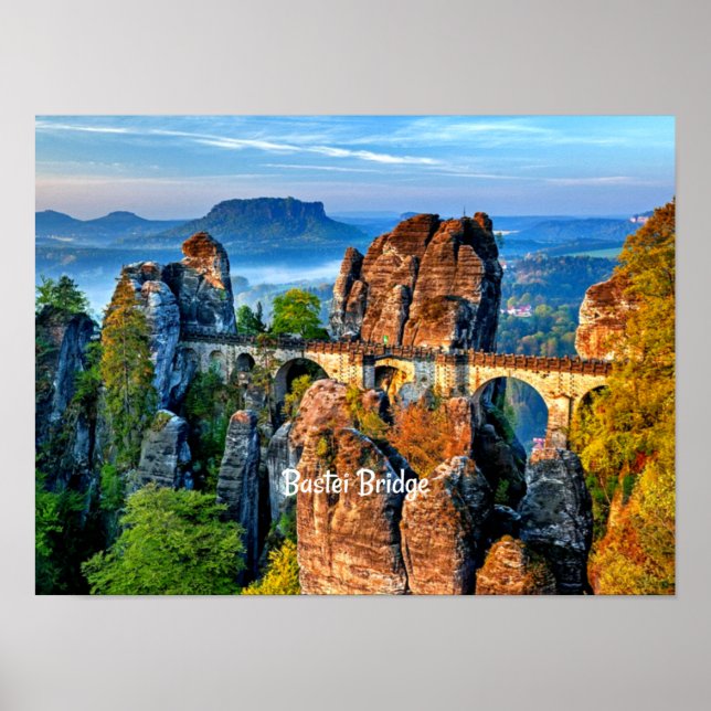 Póster Bastei Bridge, Saxon, Switzerland (Frente)