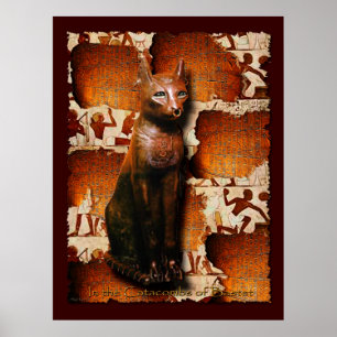 Póster BASTET Egyptian-themed Art Poster