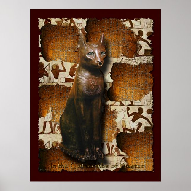 Póster BASTET Egyptian-themed Art Poster (Frente)