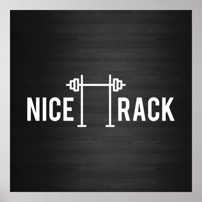 Póster Bastidores de squat, NICE RACK - Motivación divert (Frente)